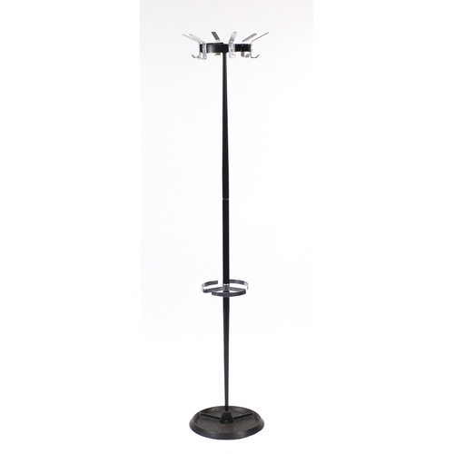 2110 - Retro Du-al coat and stick stand, 165cm high
