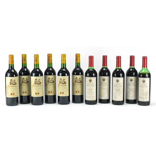 2432 - Eleven bottles of red wine comprising six bottles of 2004 Saint Jean De Serrabone and five bottles o... 