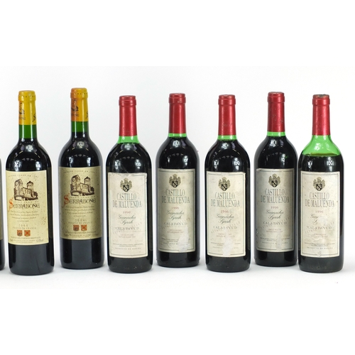 2432 - Eleven bottles of red wine comprising six bottles of 2004 Saint Jean De Serrabone and five bottles o... 