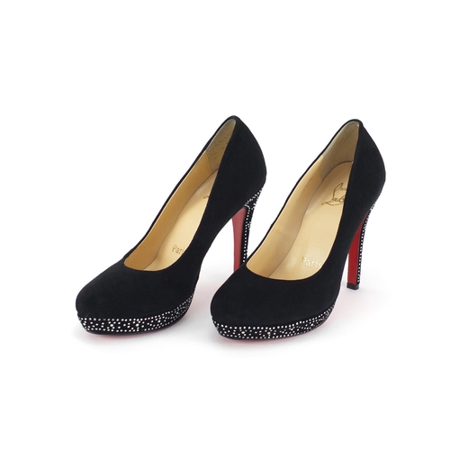 2611 - Pair of high heels with box stating Christian Louboutin , size 38