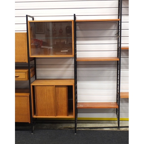 2017 - Vintage Ladderax modular wall unit, including cupboards and shelves