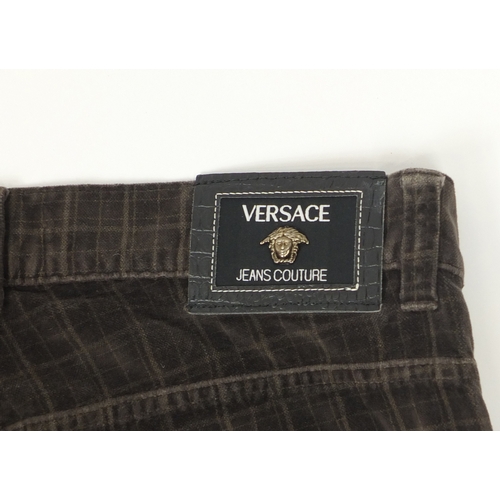 2614 - Two pairs of vintage Versace trousers and a shirt