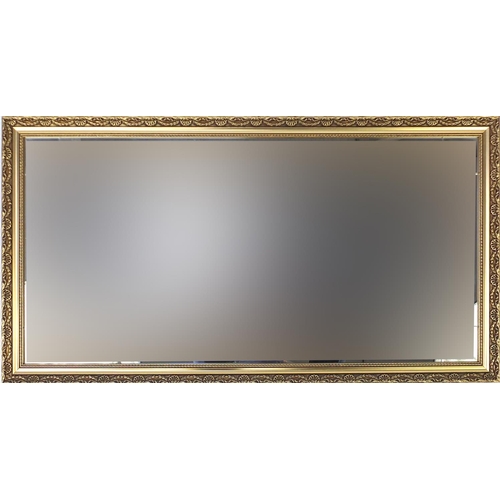 77 - Two rectangular gilt framed wall hanging mirrors, the largest 98cm x 53cm