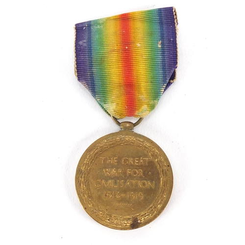 1086 - British Military first World War medal, awarded to 49506 PTE.A.J.VERNON.YORKS.L.I