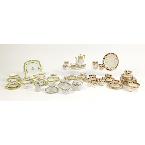 645 - Part tea services including Noritake and Crown China Marlborough