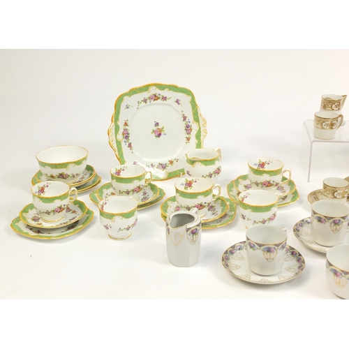 645 - Part tea services including Noritake and Crown China Marlborough