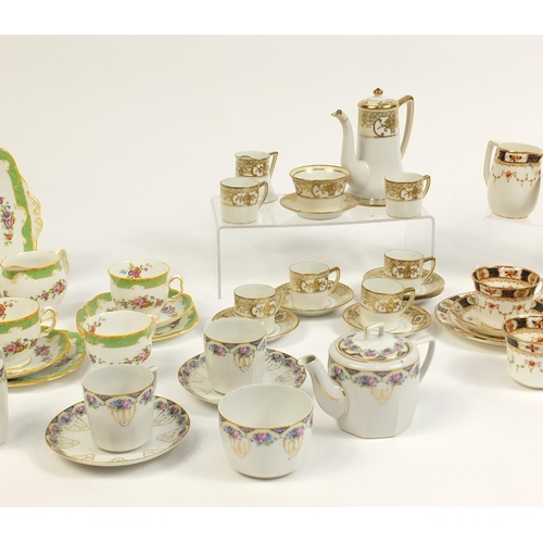 645 - Part tea services including Noritake and Crown China Marlborough