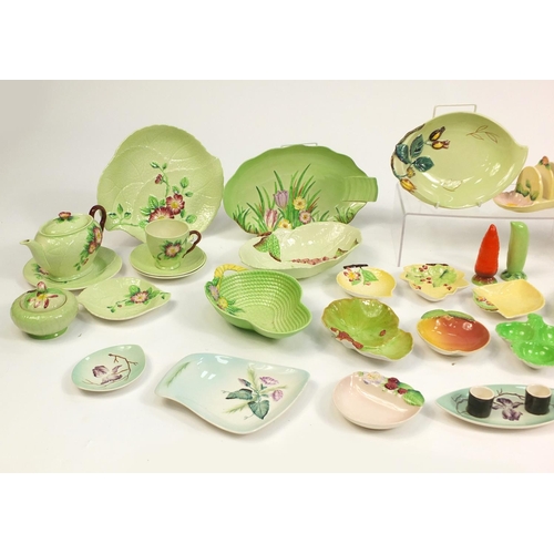 646 - Collection of Carlton Ware china including teapot, preserve jars, cups and saucers and toast rack