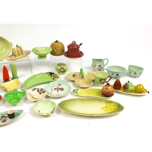 646 - Collection of Carlton Ware china including teapot, preserve jars, cups and saucers and toast rack