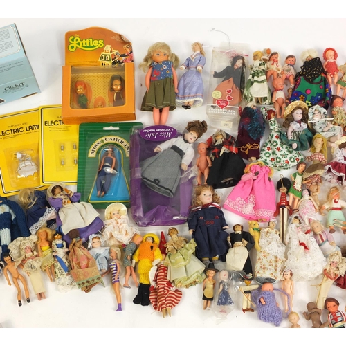 657 - Large collection of vintage and later dolls house furniture, accessories and dolls