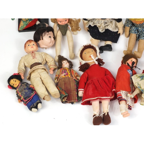 667 - Collection of vintage costume dolls