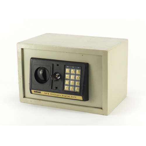 687 - Electronic safe, 20cm H x 31cm W x 20cm D