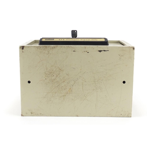 687 - Electronic safe, 20cm H x 31cm W x 20cm D