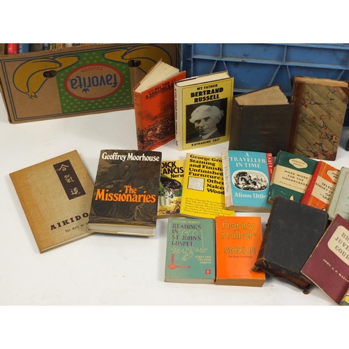 642 - Antique and later hardback books, some leather bound