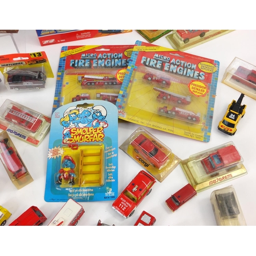 630 - Fire and Rescue die cast vehicles including Majorette, Days Gone, Corgi, Matchbox and Siku