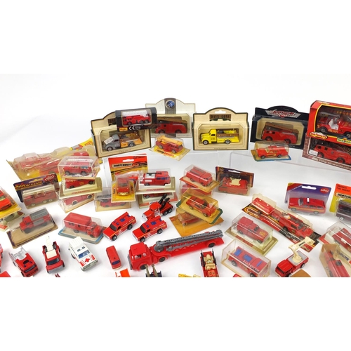 630 - Fire and Rescue die cast vehicles including Majorette, Days Gone, Corgi, Matchbox and Siku