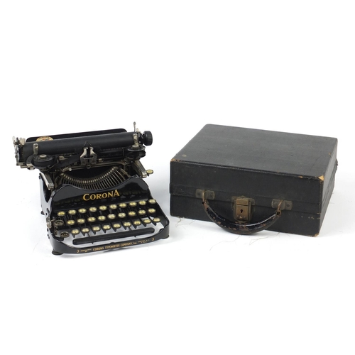 618 - Vintage Corona portable typewriter, patented July 10th 1917