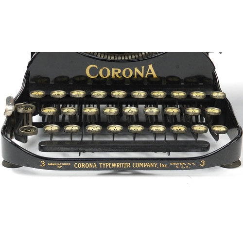 618 - Vintage Corona portable typewriter, patented July 10th 1917