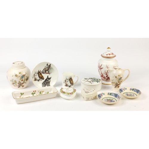 662 - Collectable china including a Coalport Indian tree coral vase and cover, Villeroy & Boch pot and cov... 