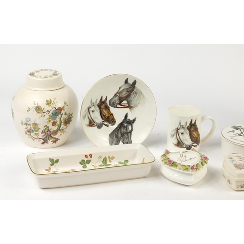 662 - Collectable china including a Coalport Indian tree coral vase and cover, Villeroy & Boch pot and cov... 