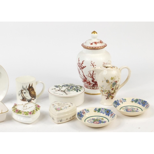 662 - Collectable china including a Coalport Indian tree coral vase and cover, Villeroy & Boch pot and cov... 