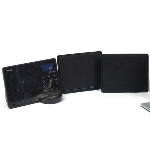 607 - Teac MP3 docking station with subwoofer and two NXT speakers