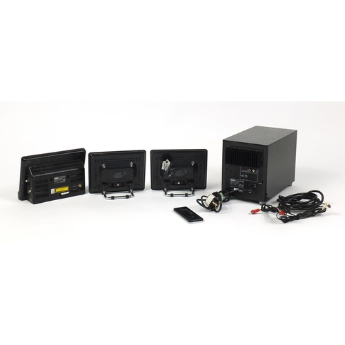 607 - Teac MP3 docking station with subwoofer and two NXT speakers