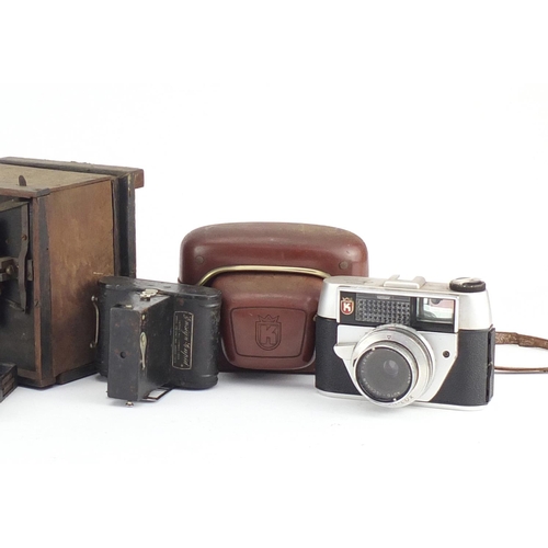 615 - Vintage cameras including Ensign-Cupid and Olympia