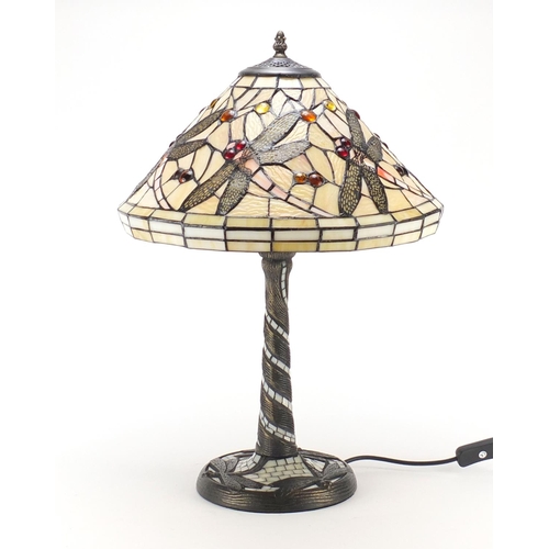 2041 - Tiffany design table lamp with shade, 58cm high