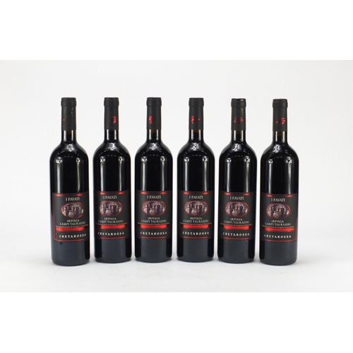 2073 - Six bottle of 2011 I Favati Irpinia Campi Taurasini Cretarossa red wine