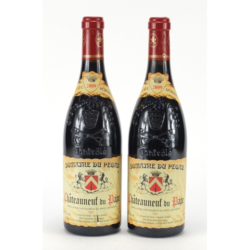 2120 - Two bottles of 2009 Domaine du Pegau Chateauneuf-du-Pape red wine
