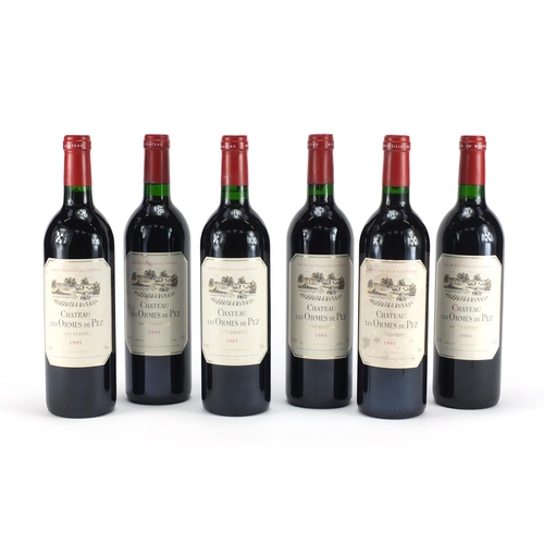 2327 - Six bottles of 1985 Château Ormes De Pez St Estephe red wine