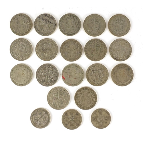 2449 - British pre 1947 half crowns and florins, 255.0g