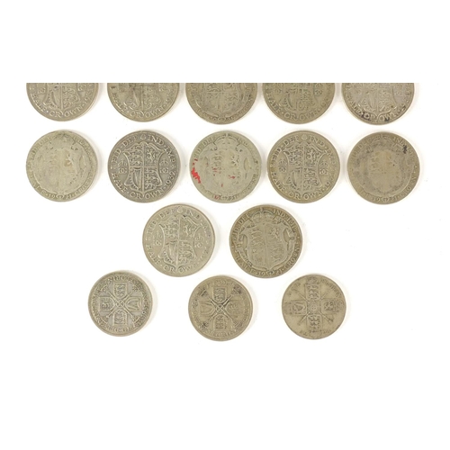 2449 - British pre 1947 half crowns and florins, 255.0g