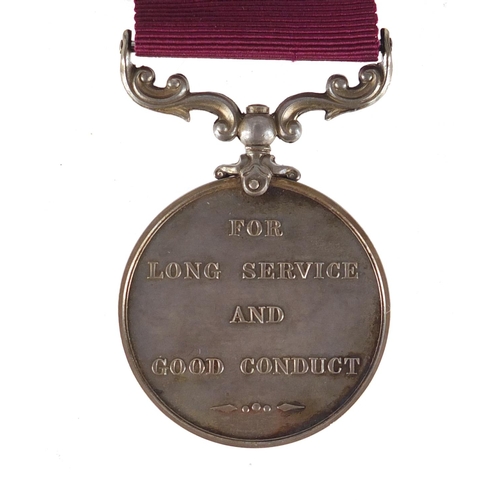 2481 - British Military interest George V long service and good conduct medal, warded to STAFFSERGT.H.F.WEL... 
