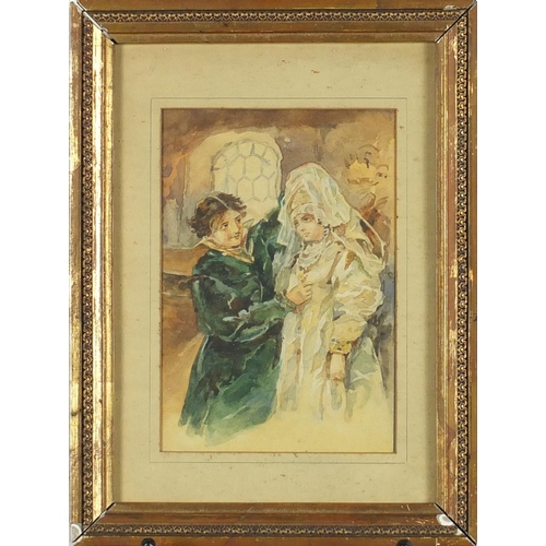 2236 - ** WITHDRAWN ** After Elizabeth Boehm - Figures in an interiors, pair of 19th century Russian school... 