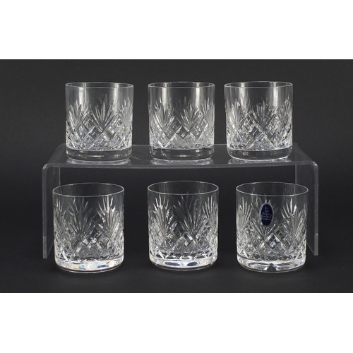 2270 - Set of six Royal Doulton crystal tumblers with boxes, each 8.5cm high