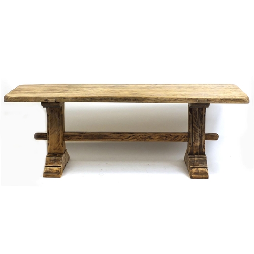 2014A - Oak refectory table, 78.5cm H x 220cm W x 78cm D