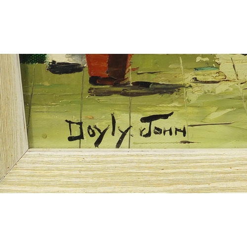 2190 - After Cecil Rochfort D'Oyly-John - Saint Tropez, oil, inscribed verso, framed, 50.5cm x 40.5cm