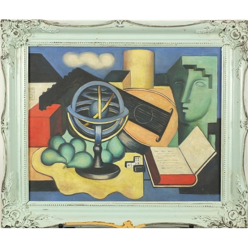 2197 - Still life, French impressionist oil on board, framed, 37cm x 29.5cm