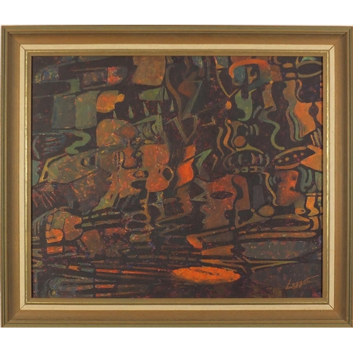 110 - Douglas Leggat - Abstract, gouache on board, framed, 60cm x 50cm