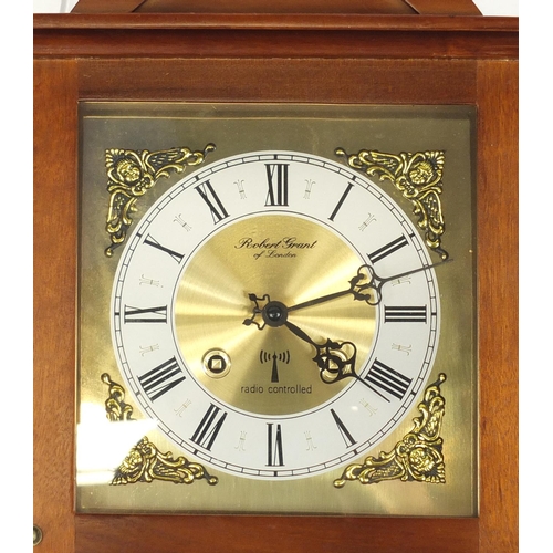 163 - Mahogany cased Robert Grant wall hanging clock, 57cm high