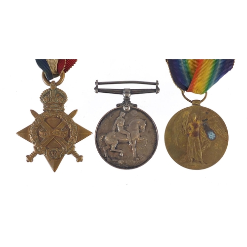 236 - British Military World War I trio awarded to 2334PTE.G.BROMLEY.R.A.M.C