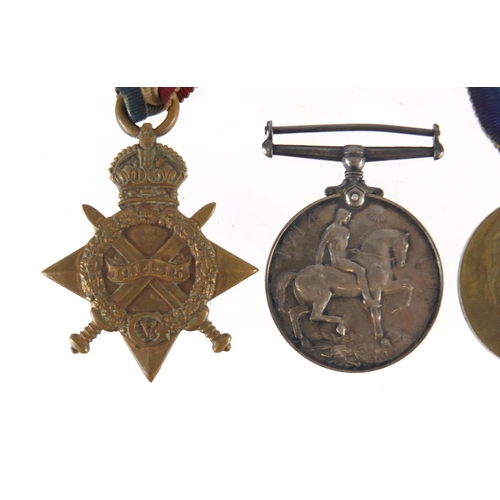 236 - British Military World War I trio awarded to 2334PTE.G.BROMLEY.R.A.M.C