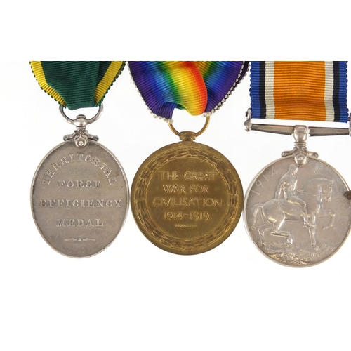 210 - British Military World War I medal group, awarded to 240018CPL.W.C.HARDY.W.RID.R. including the terr... 