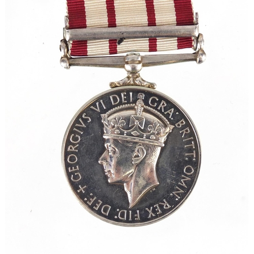 217 - British Military George VI medal with minesweeping 1945-51 bar, awarded to KX528734AETAITSTO1RN