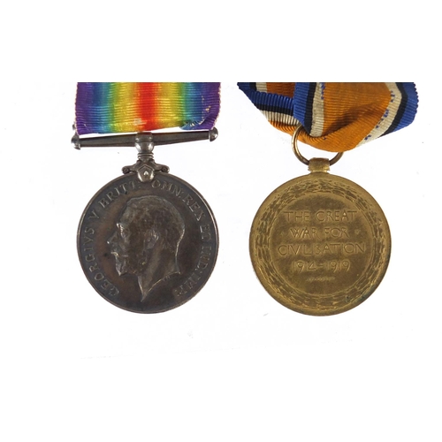 221 - British Military World War I pair awarded to K.43520P.J.SNITH.STO.1.R.N.