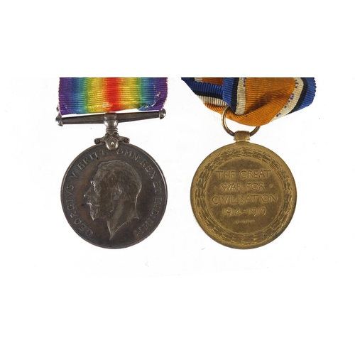 221 - British Military World War I pair awarded to K.43520P.J.SNITH.STO.1.R.N.