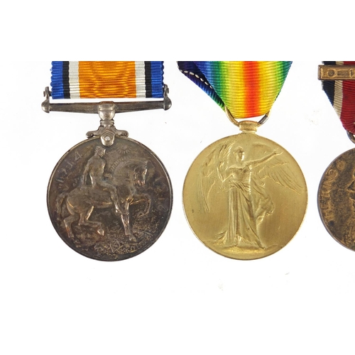 218 - British Military World War I pair awarded to 202030OTE.W.J.EDWARDS.S.STAFF.R. together with a commem... 