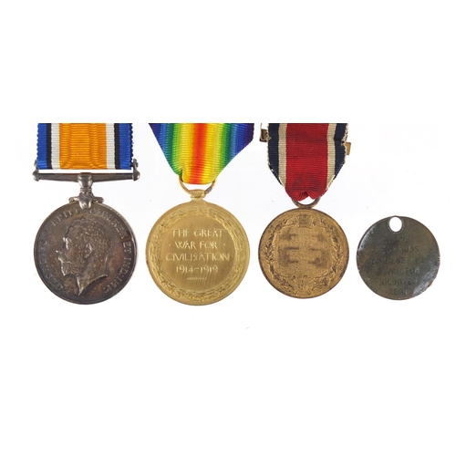 218 - British Military World War I pair awarded to 202030OTE.W.J.EDWARDS.S.STAFF.R. together with a commem... 